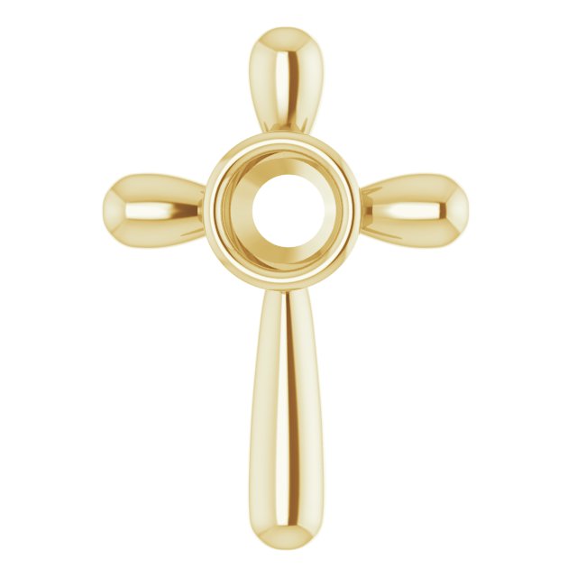 Solitaire Bezel-Set Cross Pendant