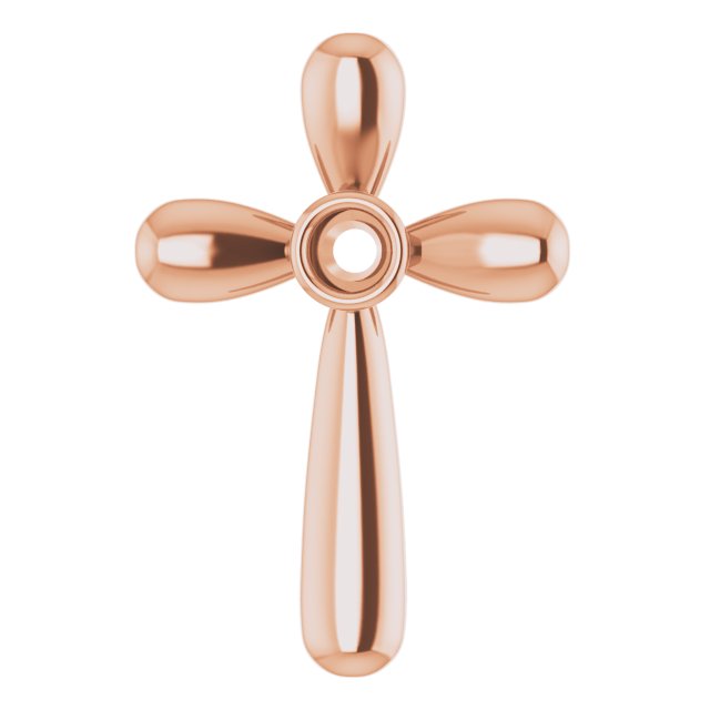 Solitaire Bezel-Set Cross Pendant