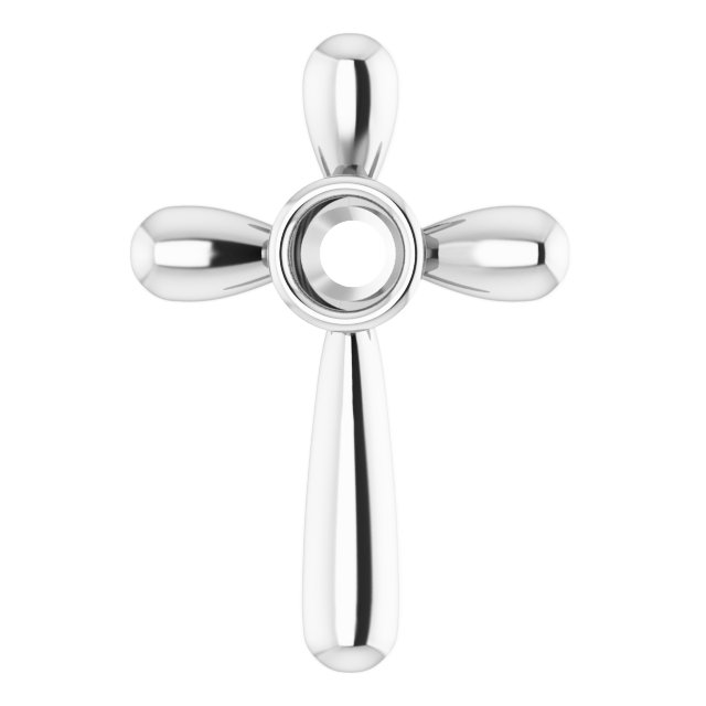 Solitaire Bezel-Set Cross Pendant