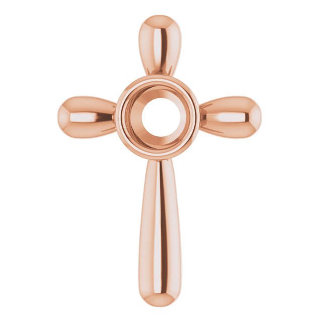 Solitaire Bezel-Set Cross Pendant