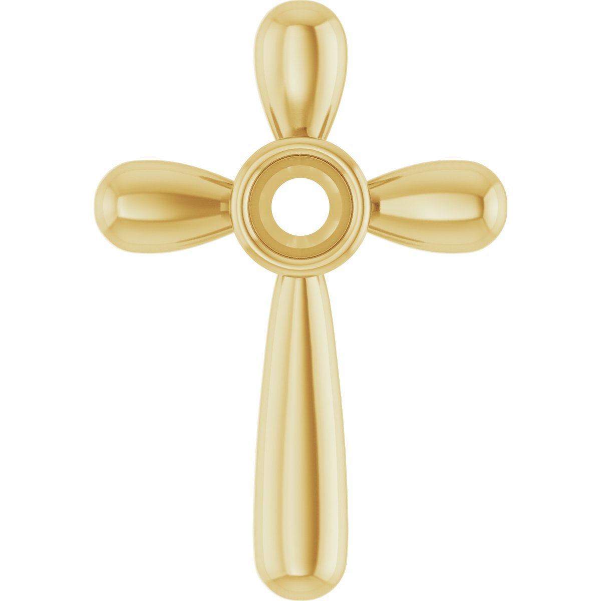 Solitaire Bezel-Set Cross Pendant