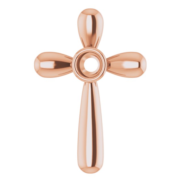 Solitaire Bezel-Set Cross Pendant