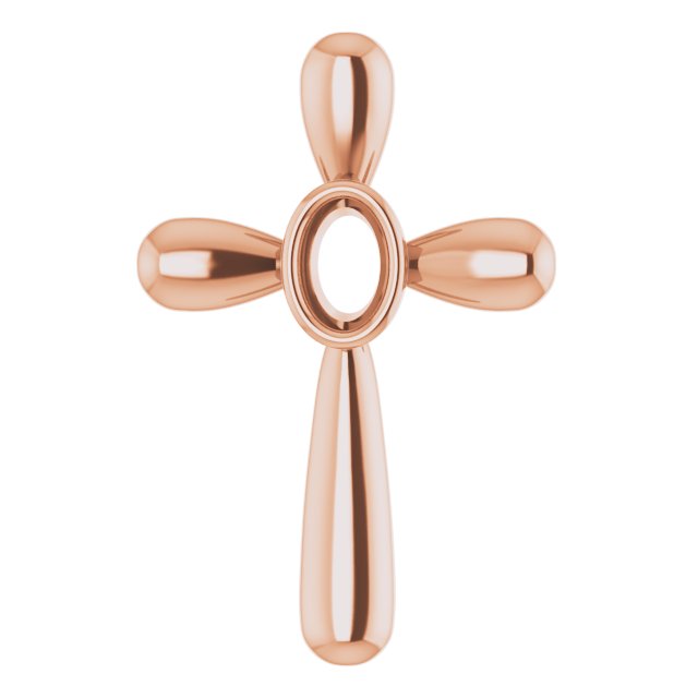 Solitaire Bezel-Set Cross Pendant