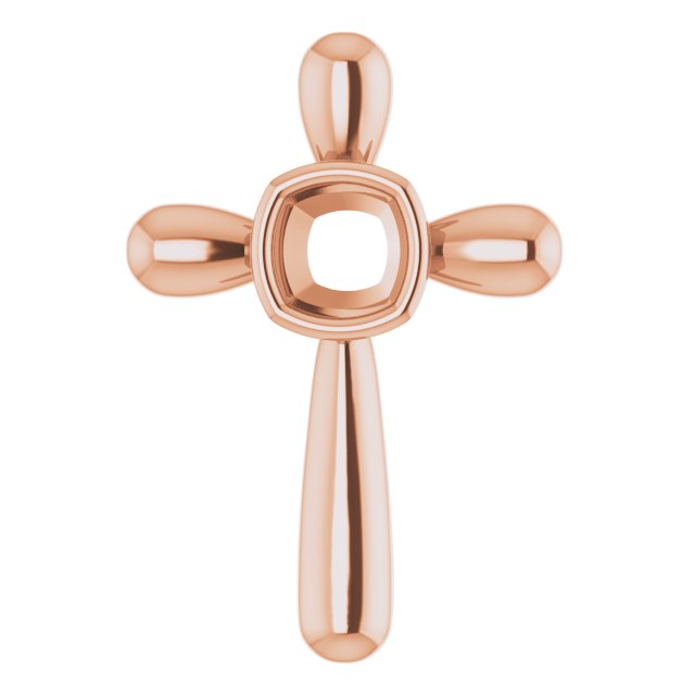 Solitaire Bezel-Set Cross Pendant