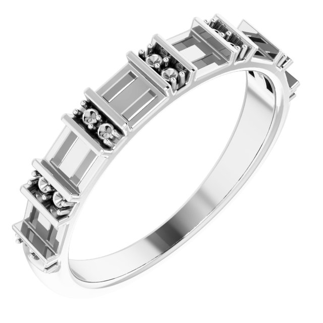 14K White 1/2 CTW Natural Diamond Anniversary Band