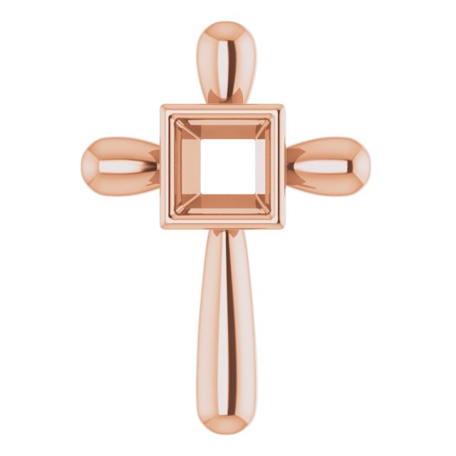 Solitaire Bezel-Set Cross Pendant