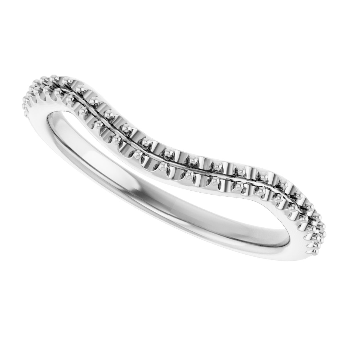 14K White 1/5 CTW Diamond Matching Band  