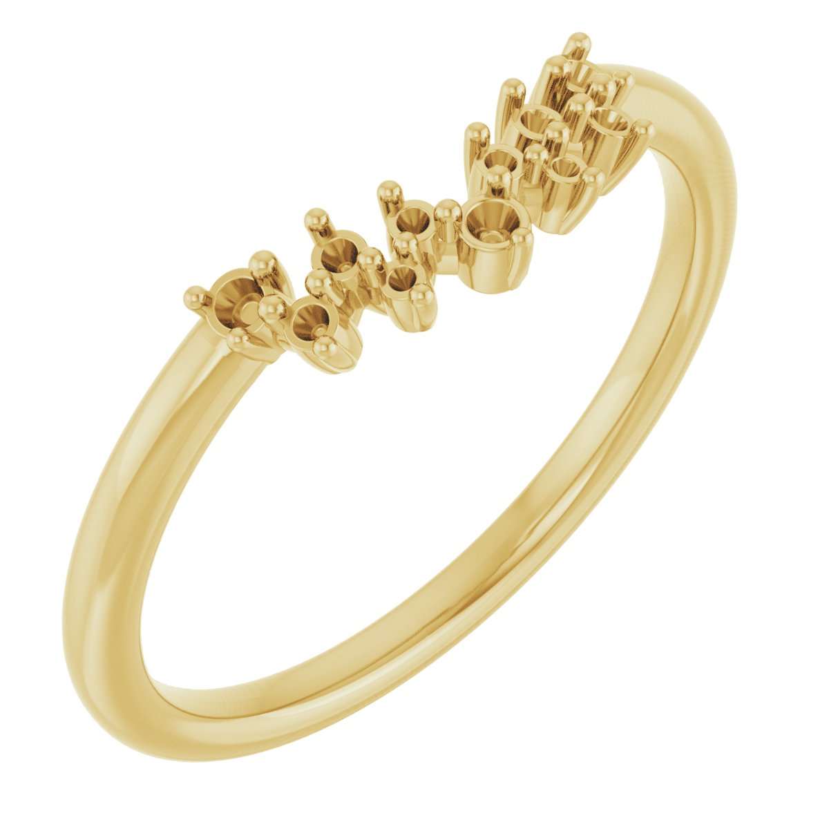 14K Yellow .10 CTW Diamond Contour Band Ref 13752806