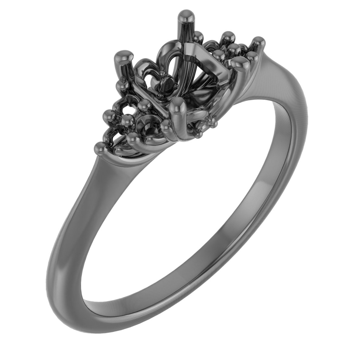 10x10 mm Heart Engagement Ring Mounting