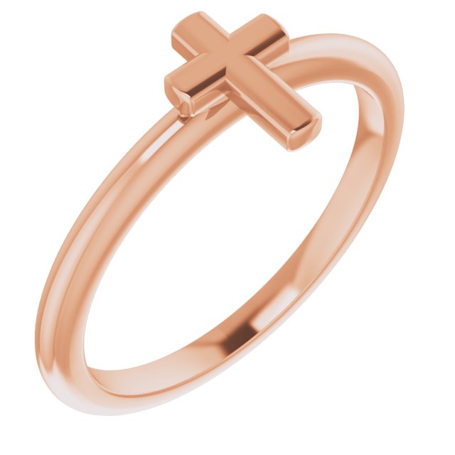 14K Rose Stackable Cross Ring Ref. 13854012