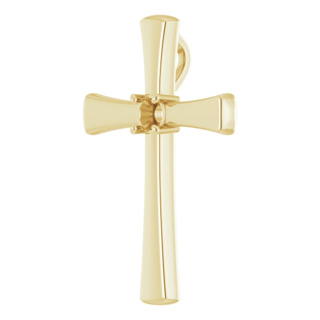 14K Yellow 1/5 CTW Diamond Cross Pendant  