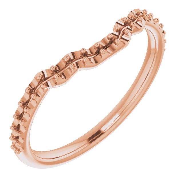 14K Rose 1/4 CTW Diamond Band 