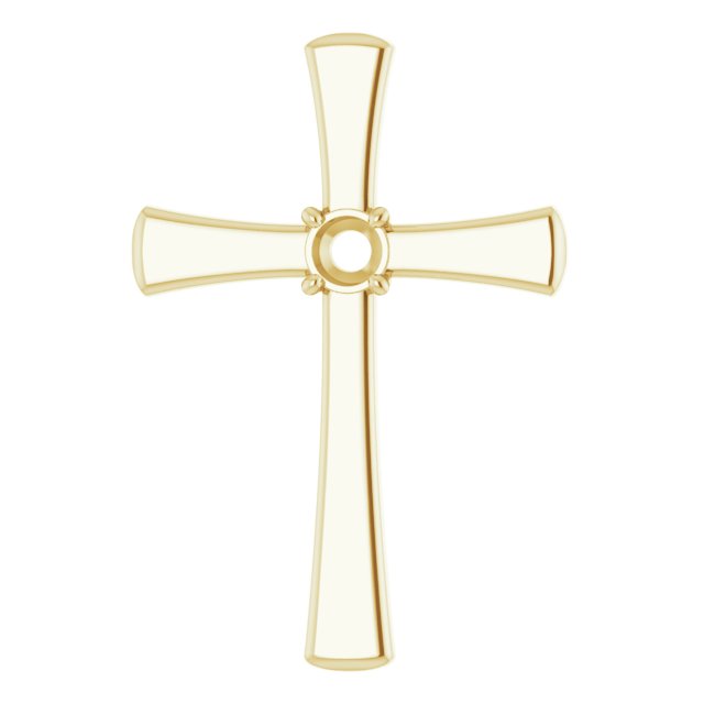 14K Yellow 1/5 CTW Diamond Cross Pendant  