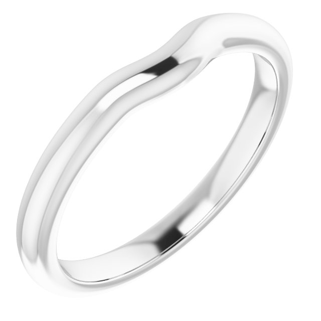 18K White Band for 4.1 mm Round Ring