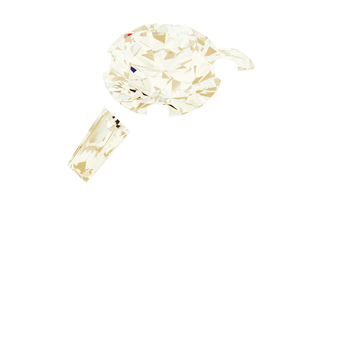 14K Yellow Gold 8 mm Round 1/3 CTW Lab-Grown Diamond Semi-Set Engagement Ring