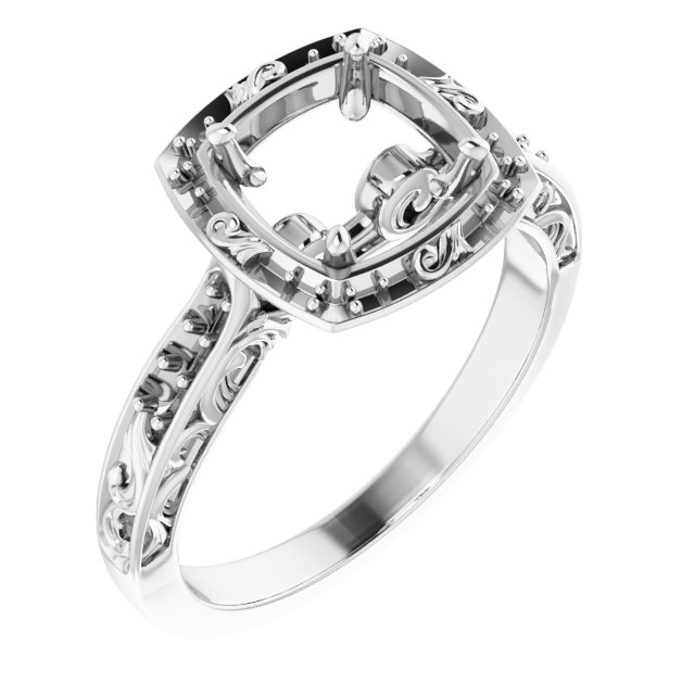 Halo-Style Sculptural Engagement Ring