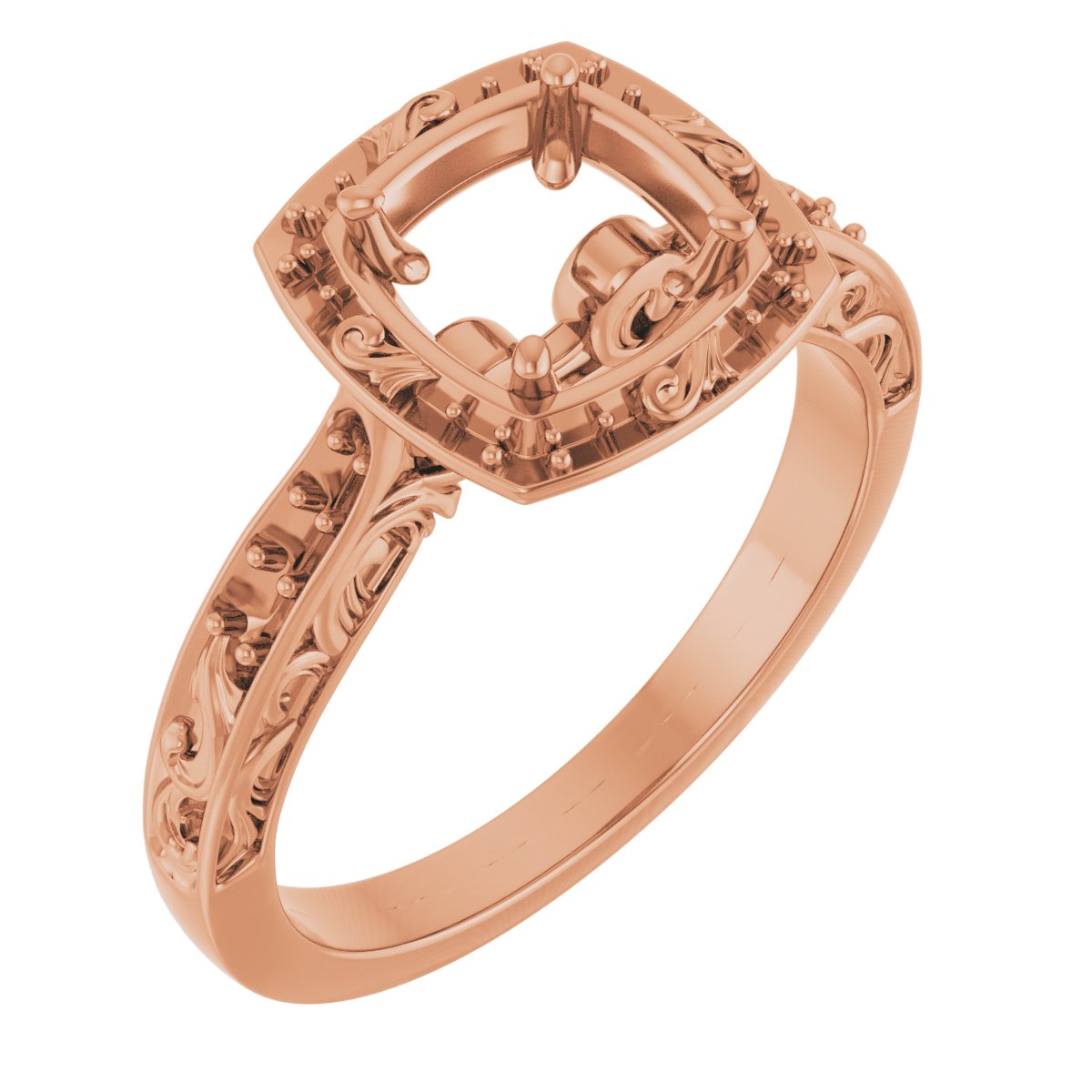 Halo-Style Sculptural Engagement Ring