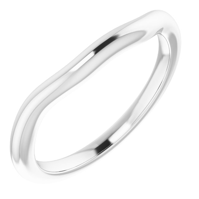 18K White Band for 5 mm Round Ring