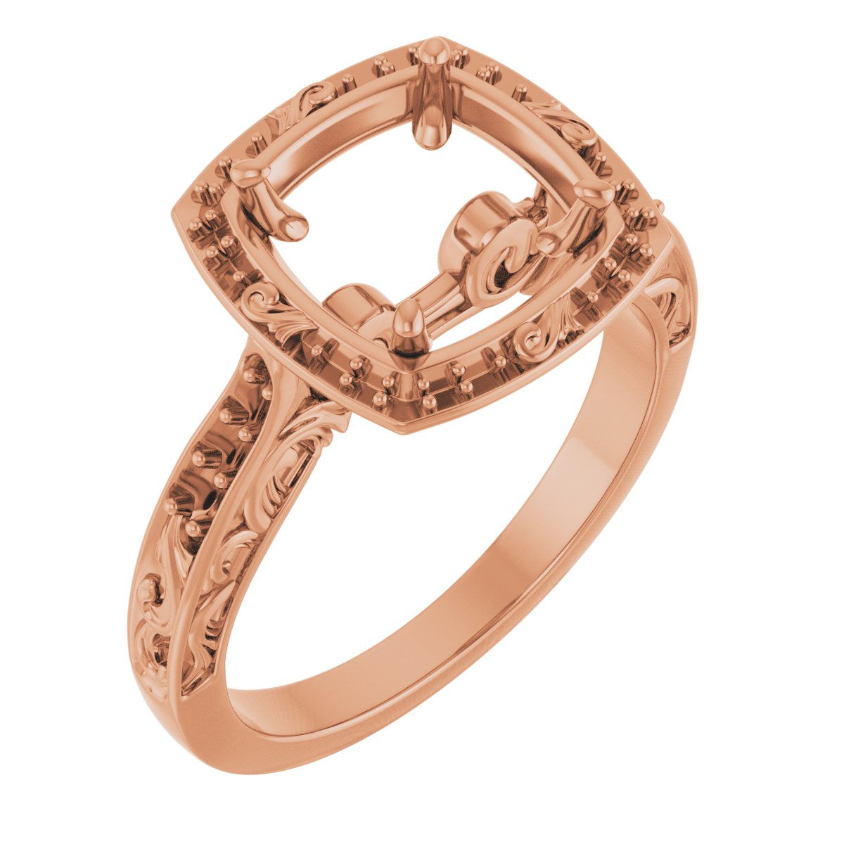 Halo-Style Sculptural Engagement Ring