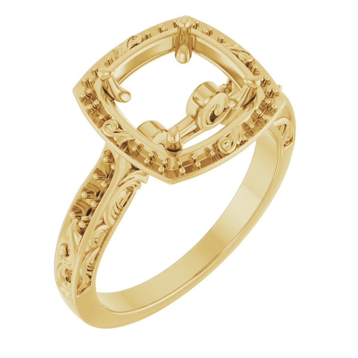 Halo-Style Sculptural Engagement Ring
