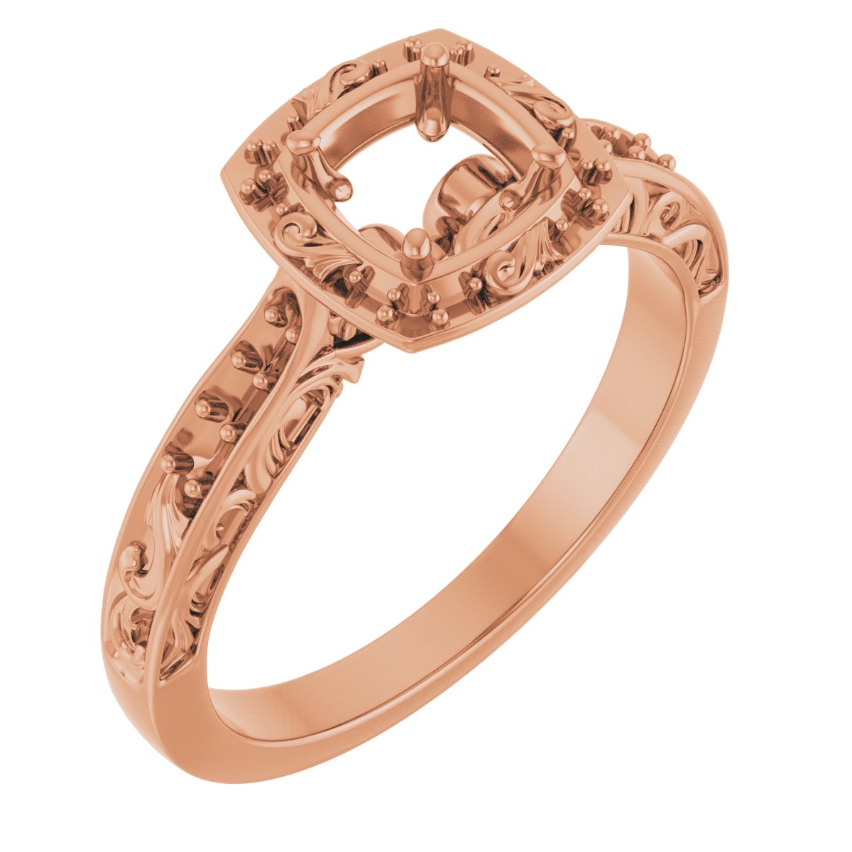 Halo-Style Sculptural Engagement Ring
