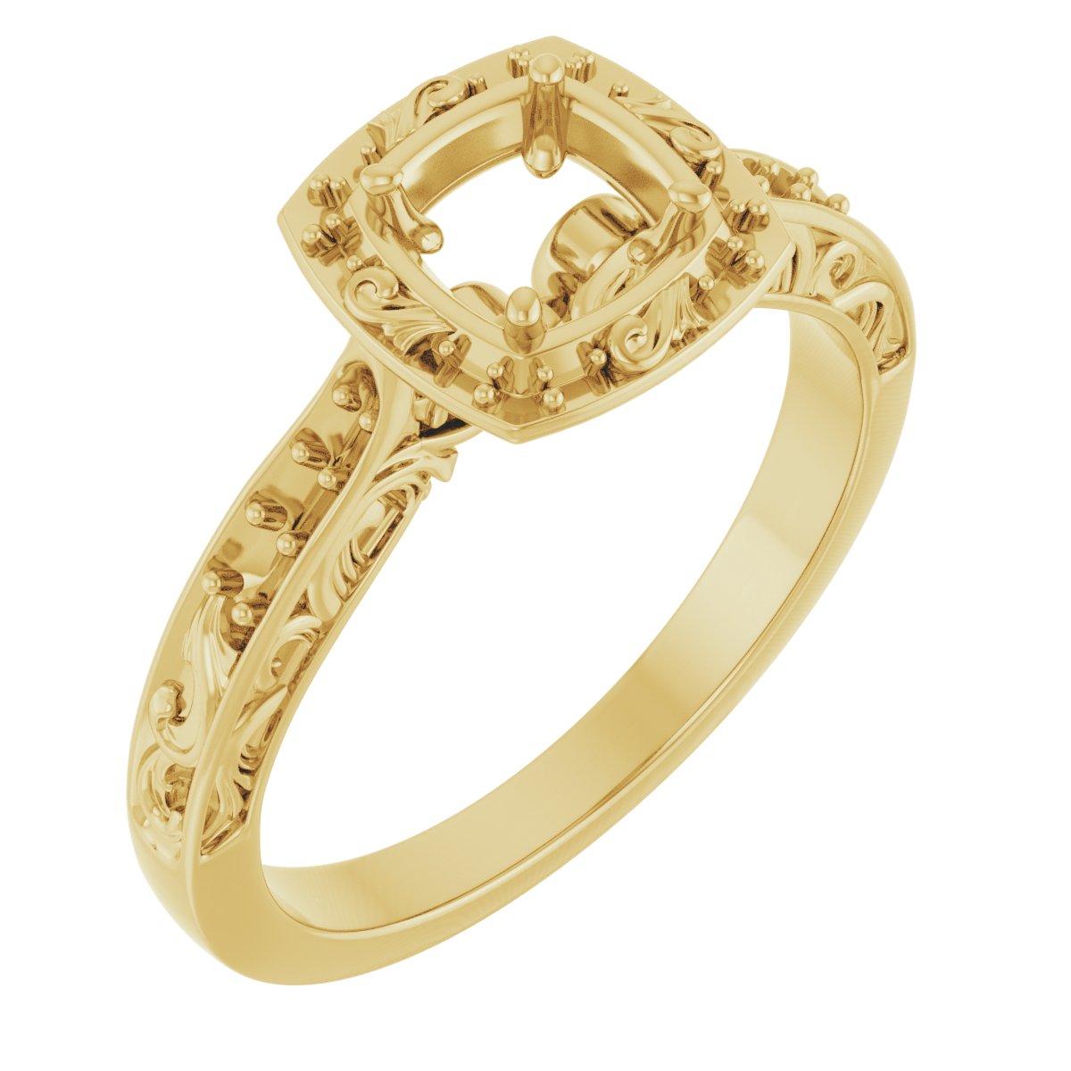 Halo-Style Sculptural Engagement Ring