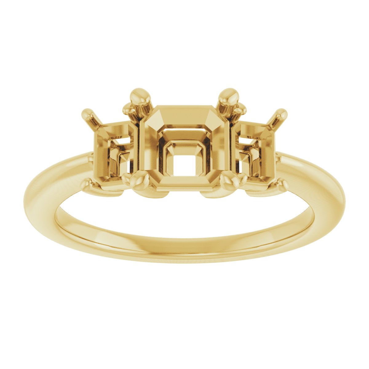 Asscher Engagement Ring Mounting