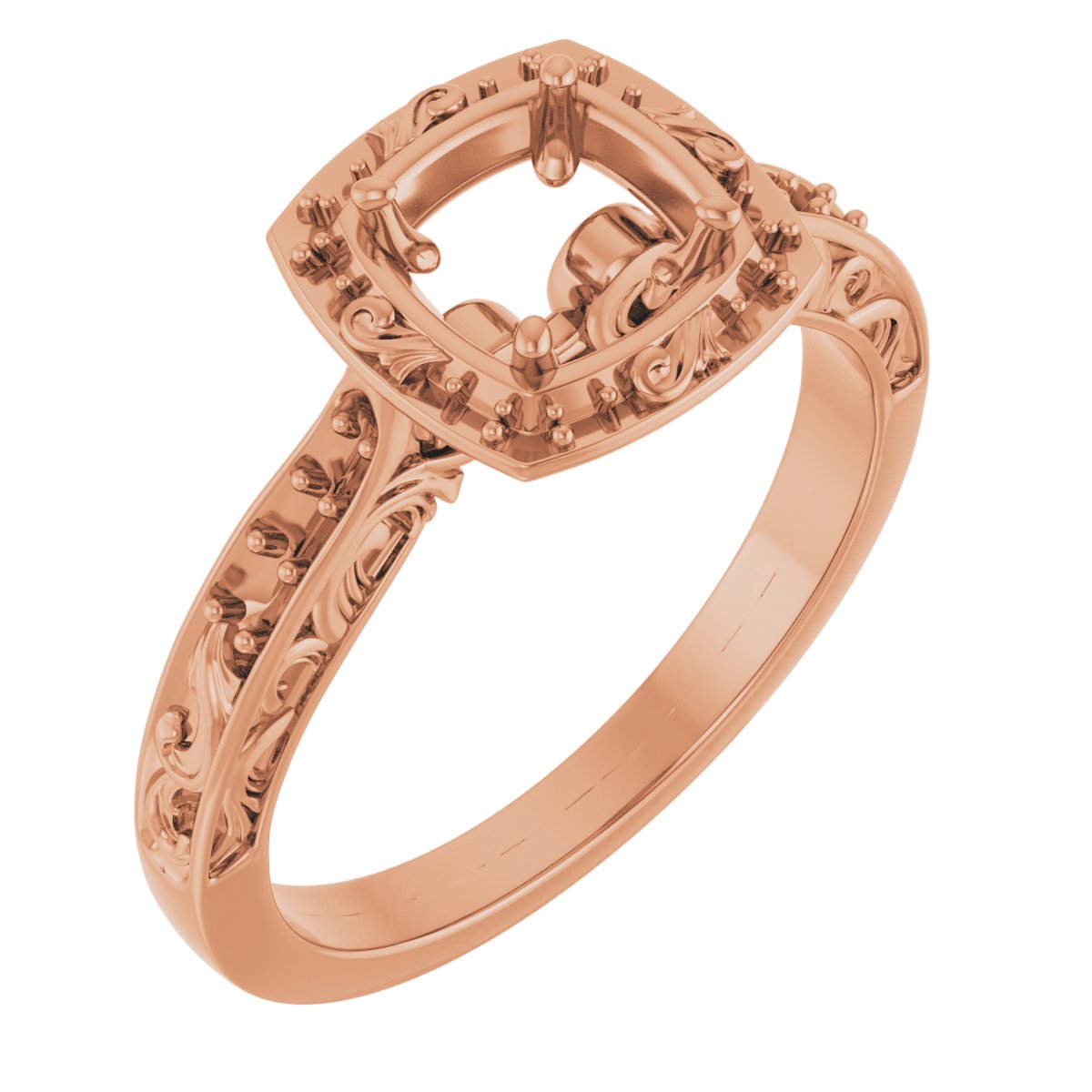Halo-Style Sculptural Engagement Ring