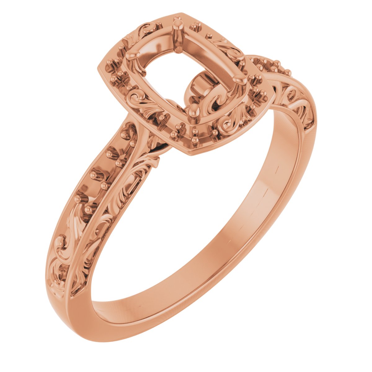 Halo-Style Sculptural Engagement Ring