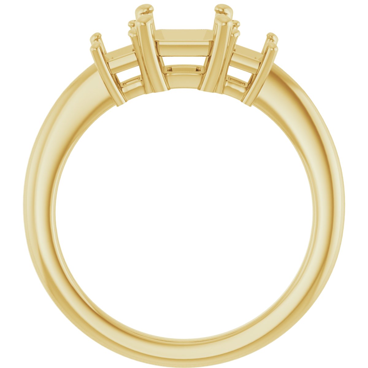 Asscher Engagement Ring Mounting