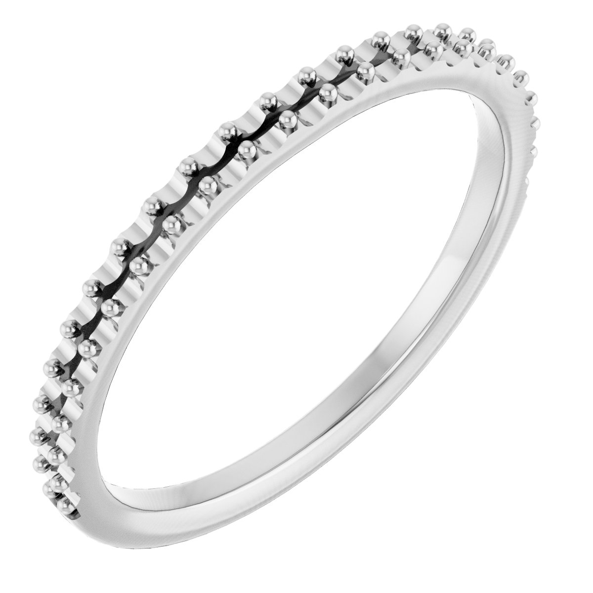 14K White 1/4CTW Natural Diamond Band