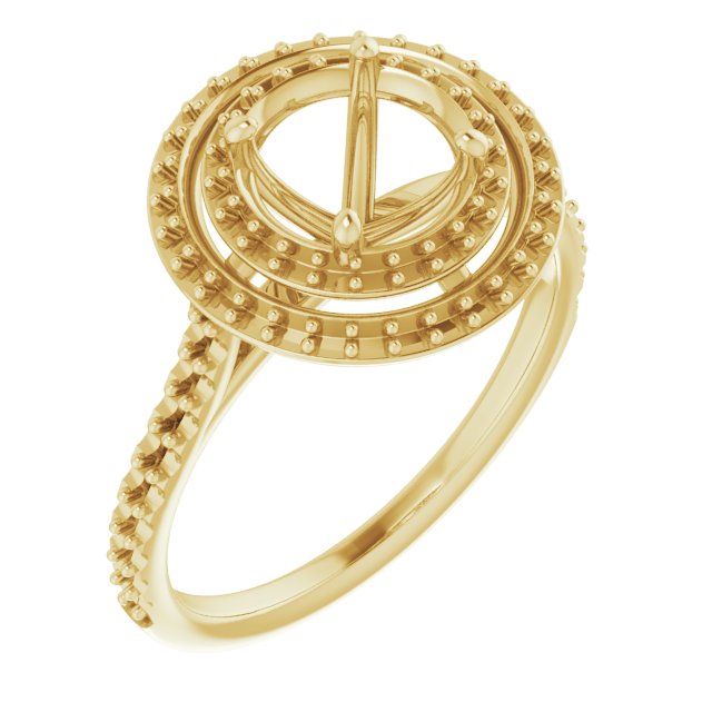 Double Halo-Style Engagement Ring