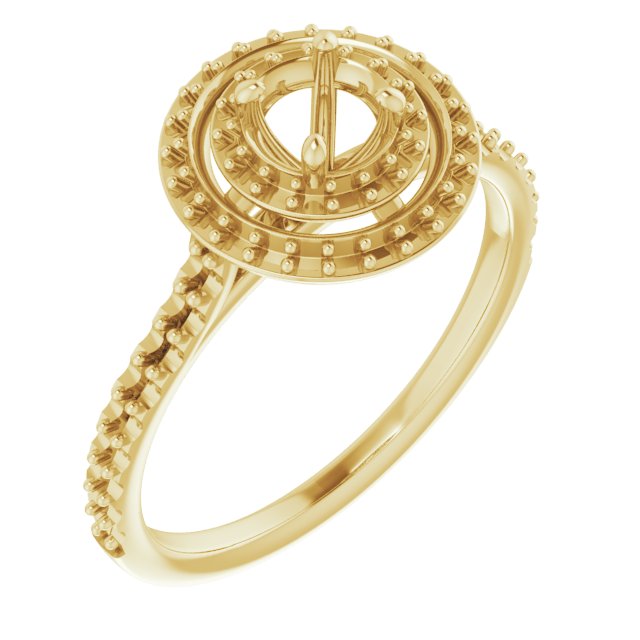 Double Halo-Style Engagement Ring