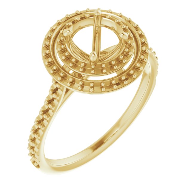Double Halo-Style Engagement Ring