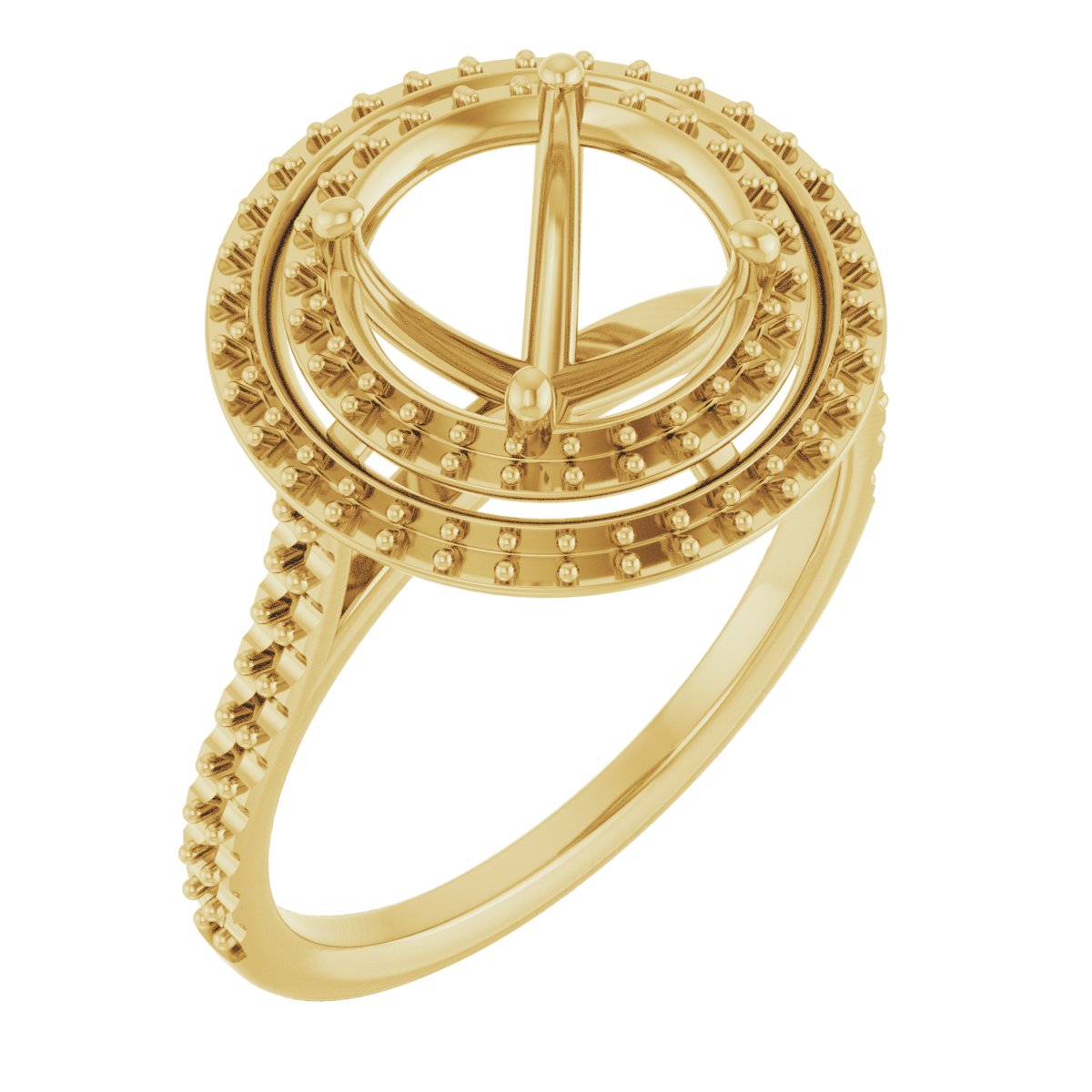 Double Halo-Style Engagement Ring