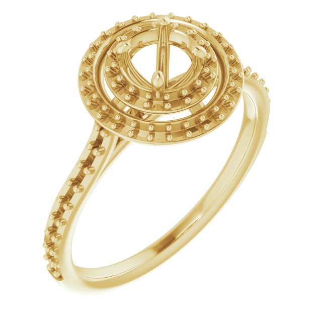 Double Halo-Style Engagement Ring