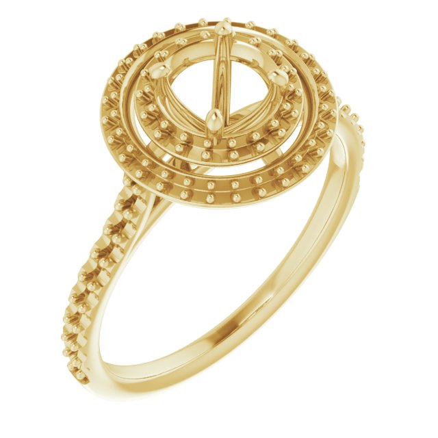 Double Halo-Style Engagement Ring