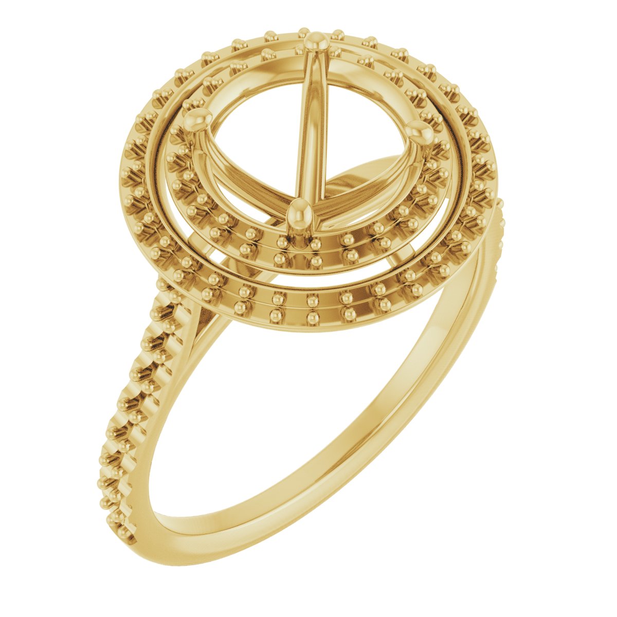 Double Halo-Style Engagement Ring