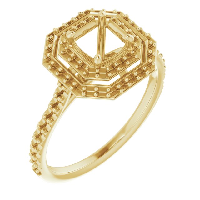 Double Halo-Style Engagement Ring