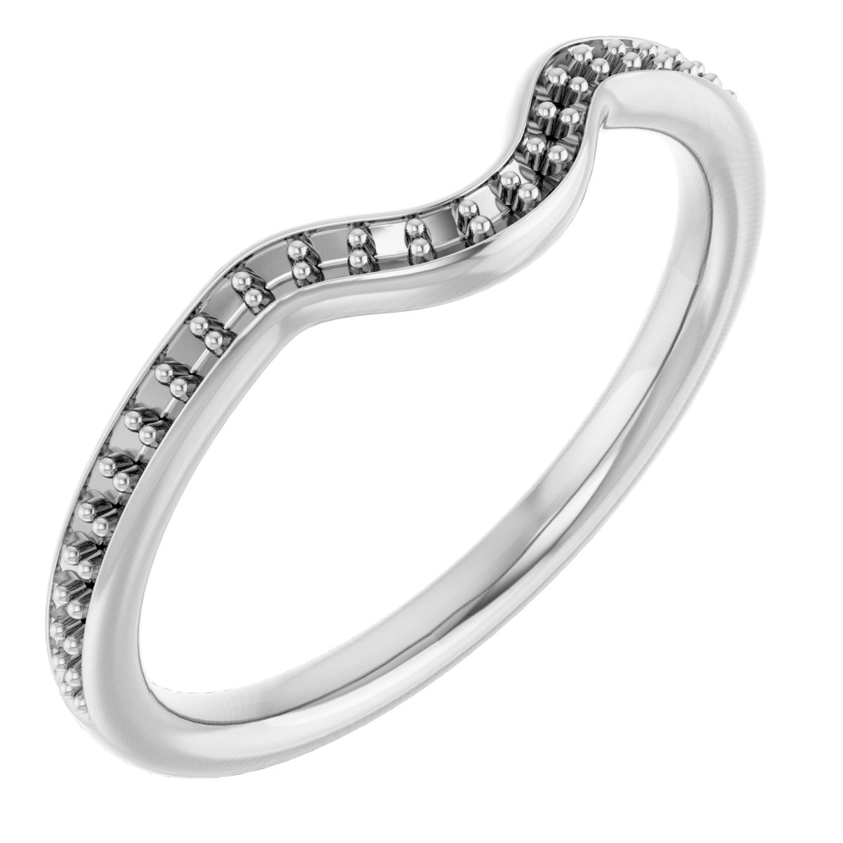 Platinum 1/8 CTW Diamond Band for 7x5 mm Oval Ring