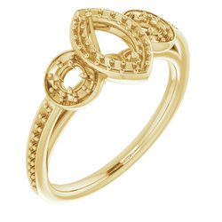 Three-Stone Halo-Style Engagement Ring