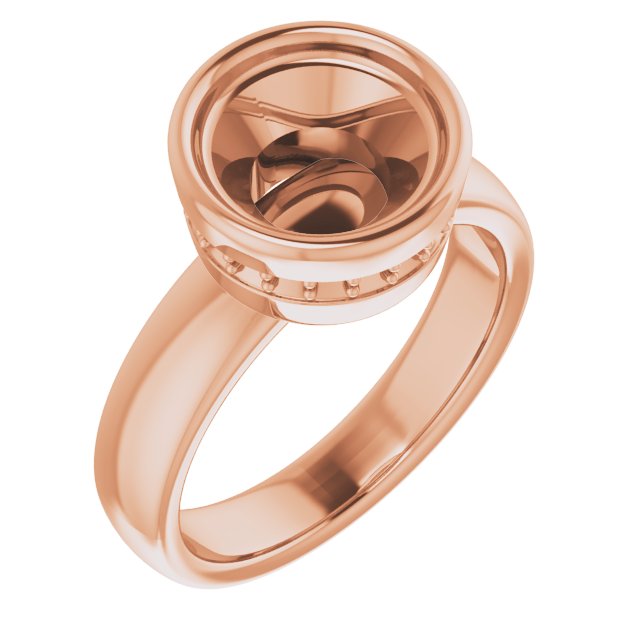 Bezel-Set Hidden Halo-Style Engagement Ring