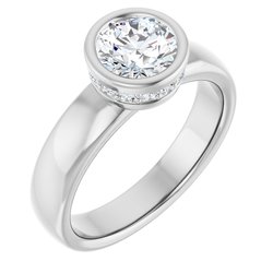 Bezel-Set Engagement Ring 