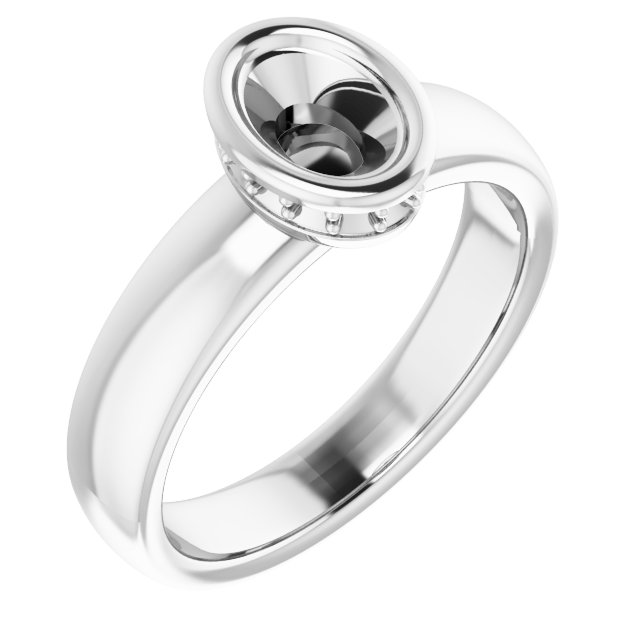 Bezel-Set Hidden Halo-Style Engagement Ring
