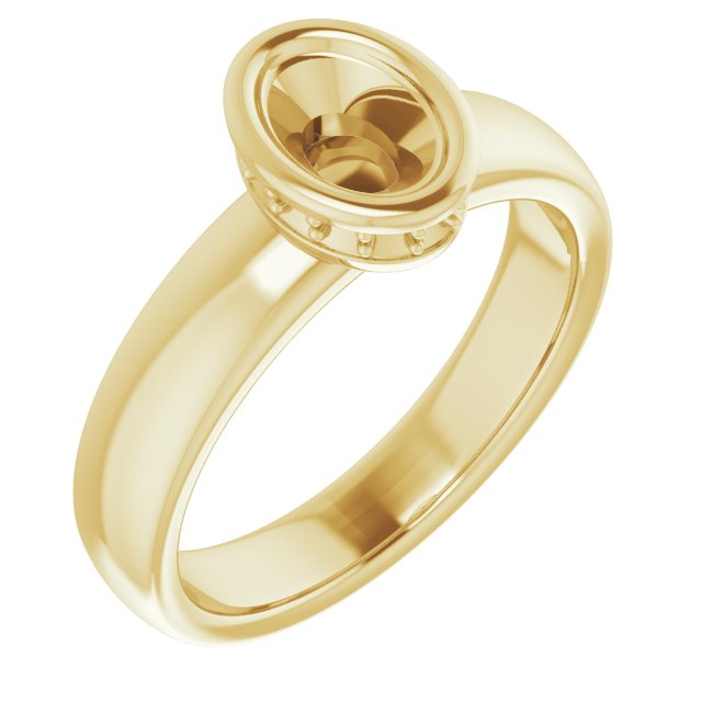 Bezel-Set Hidden Halo-Style Engagement Ring