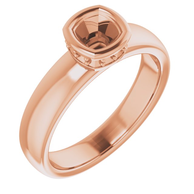 Bezel-Set Hidden Halo-Style Engagement Ring
