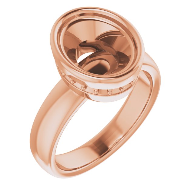 Bezel-Set Hidden Halo-Style Engagement Ring