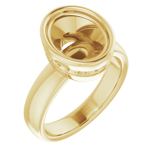 Bezel-Set Hidden Halo-Style Engagement Ring