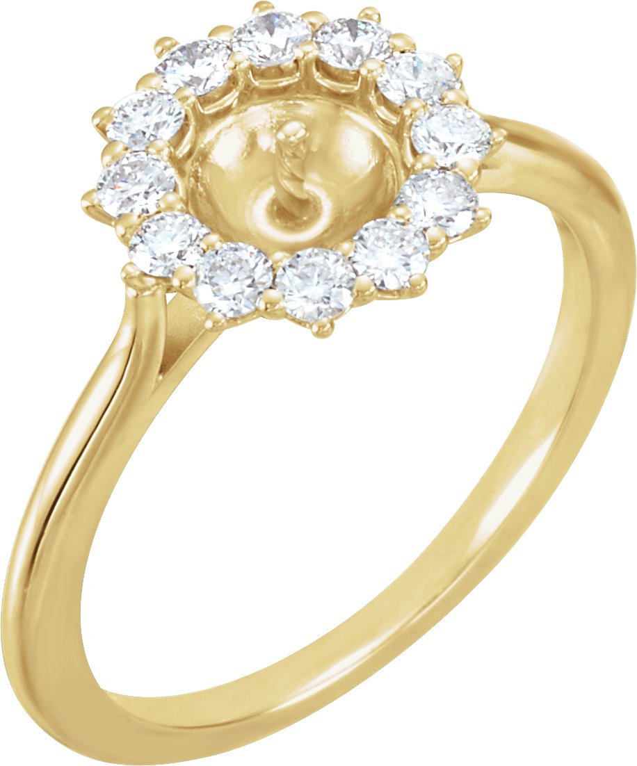 Halo-Style Pearl Ring