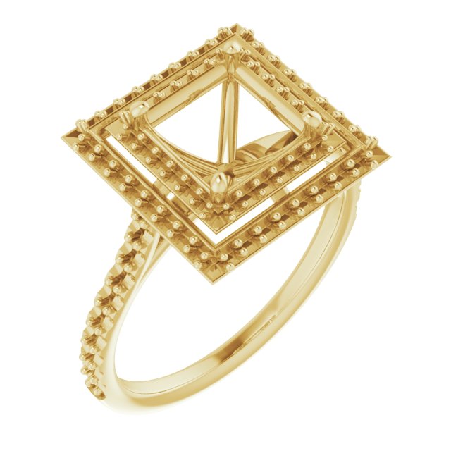 Double Halo-Style Engagement Ring
